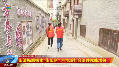 闽清梅城探索“街长制” 为市域社会治理赋能增效