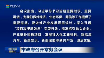 市政府召开常务会议