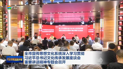 全市宣传思想文化系统深入学习贯彻习近平总书记文化传承发展座谈会重要讲话精神专题会召开