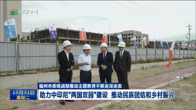 福州市委统战部推动主题教育不断走深走实  助力中印尼“两国双园”建设 推动民族团结和乡村振兴