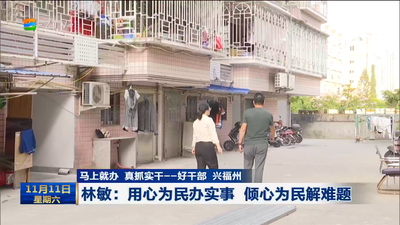 马上就办 真抓实干——好干部 兴福州  林敏：用心为民办实事 倾心为民解难题