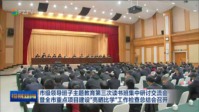 市级领导班子主题教育第三次读书班集中研讨交流会暨全市重点项目建设“亮晒比学”工作检查总结会召开