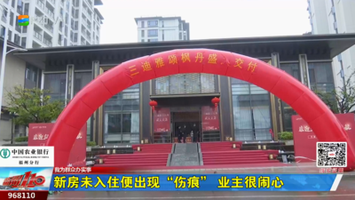 新房未入住便出现“伤痕”  业主很闹心