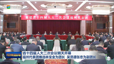 省十四届人大二次会议明天开幕 福州代表团推选林宝金为团长 吴贤德张忠为副团长