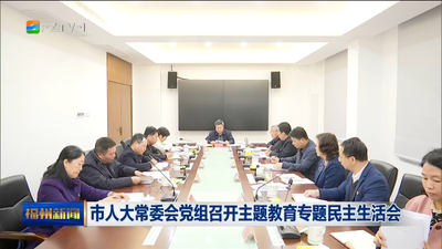 市人大常委会党组召开主题教育专题民主生活会