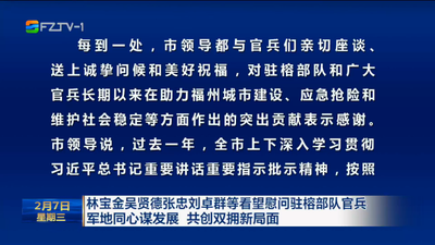 林宝金吴贤德张忠刘卓群等看望慰问驻榕部队官兵 军地同心谋发展 共创双拥新局面