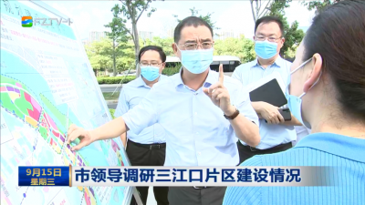 市领导调研三江口片区建设情况