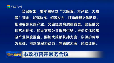 市政府召开常务会议