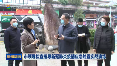 市领导检查指导新冠肺炎疫情应急处置实战演练