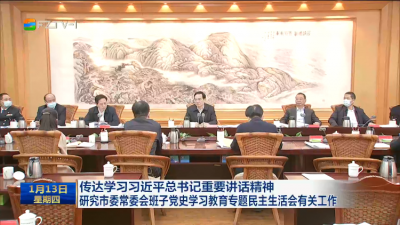 市委学习贯彻习近平新时代中国特色社会主义思想工作小组召开会议 传达学习习近平总书记重要讲话精神 研究市委常委会班子党史学习教育专题民主生活会有关工作