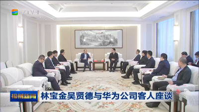 林宝金吴贤德与华为公司客人座谈