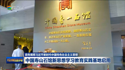 宣传阐释习近平新时代中国特色社会主义思想 中国寿山石馆新思想学习教育实践基地启用