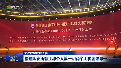 关注数字技能大赛 福建队获所有工种个人第一和两个工种团体第一