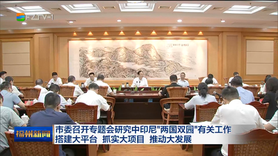 市委召开专题会研究中印尼“两国双园”有关工作 搭建大平台 抓实大项目 推动大发展