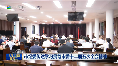 市纪委传达学习贯彻市委十二届五次全会精神