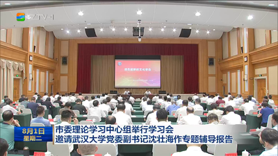 市委理论学习中心组举行学习会 邀请武汉大学党委副书记沈壮海作专题辅导报告