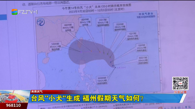 台风“小犬”生成 福州假期天气如何？