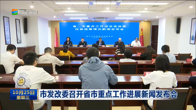 市发改委召开省市重点工作进展新闻发布会 