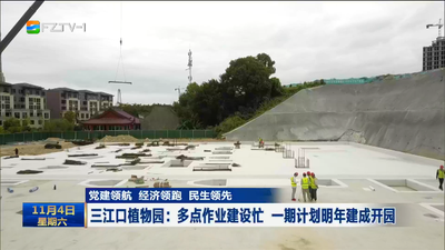 党建领航 经济领跑 民生领先 三江口植物园：多点作业建设忙 一期计划明年建成开园