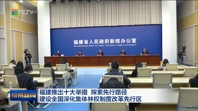 福建推出十大举措 探索先行路径 建设全国深化集体林权制度改革先行区