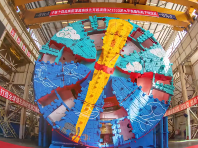 津潍高铁盾构机顺利下穿津沽海河隧道，预计十月份贯通