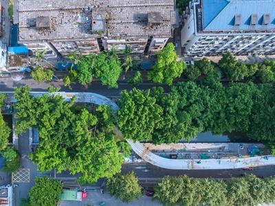 三港路高空景观步道全面动建