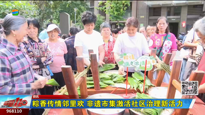 粽香传情邻里欢 非遗市集激活社区治理新活力