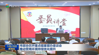 市政协召开重点提案督办座谈会 推动营商环境持续优化提升