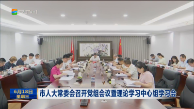 市人大常委会召开党组会议暨理论学习中心组学习会