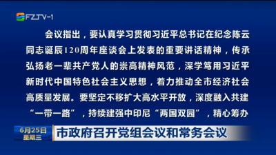 市政府召开党组会议和常务会议