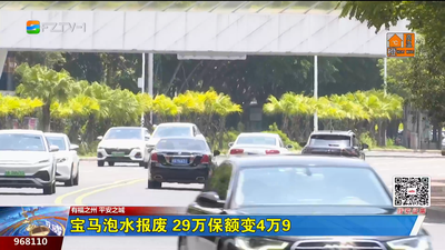 宝马泡水报废 29万保额变4万9