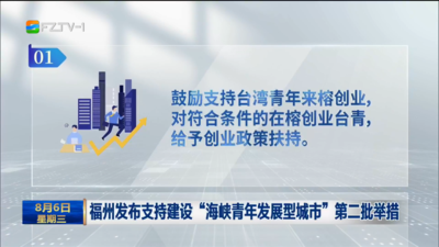 福州发布支持建设“海峡青年发展型城市”第二批举措