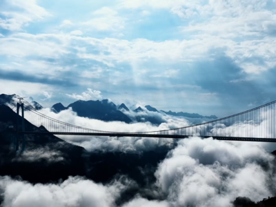 一桥破空入画中！