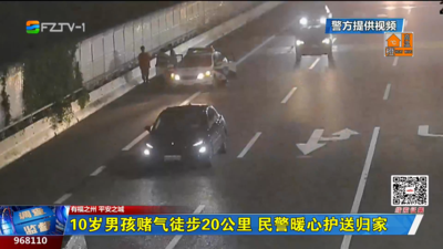 10歲男孩賭氣徒步20公里 民警暖心護送歸家