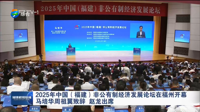 2025年中国（福建）非公有制经济发展论坛在福州开幕 马培华周祖翼致辞 赵龙出席