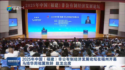 2025年中国（福建）非公有制经济发展论坛在福州开幕 马培华周祖翼致辞 赵龙出席