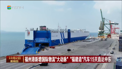 福州港新增国际物流“大动脉” “福建造”汽车15天直达中东