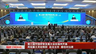第三届中国侨智发展大会在福州开幕 周祖翼王灵桂致辞 赵龙主持 滕佳材出席