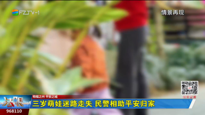 三岁萌娃迷路走失 民警相助平安归家