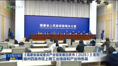 《福建省县域重点产业链发展白皮书（2025）》发布 福州四县市区上榜工业强县和产业特色县