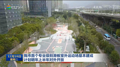 我市首个专业级别滑板室外运动场基本建成 计划明年上半年对外开放