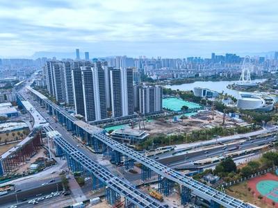 前横路快速化改造工程整体施工过半