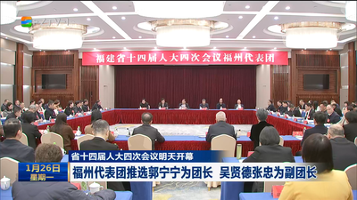 省十四届人大四次会议明天开幕 福州代表团推选郭宁宁为团长 吴贤德张忠为副团长