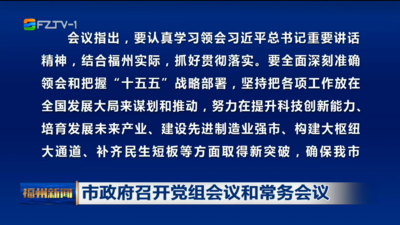 市政府召开党组会议和常务会议
