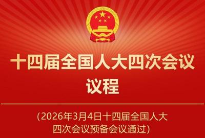 十四届全国人大四次会议议程定了！
