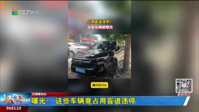 曝光！这些车辆竟占用盲道违停