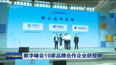 数字峰会19家品牌合作企业获授牌