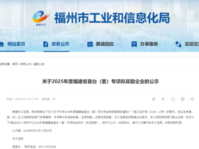 喜报！福州高新区企业获专项奖励