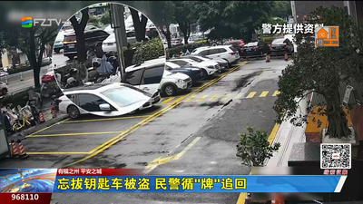 忘拔钥匙车被盗 民警循“牌”追回