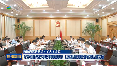 市政府召开党组（扩大）会议 深学细悟笃行习近平党建思想 以高质量党建引领高质量发展 